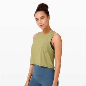 Lululemon Sculpt Crop Tank Hazel Green 8